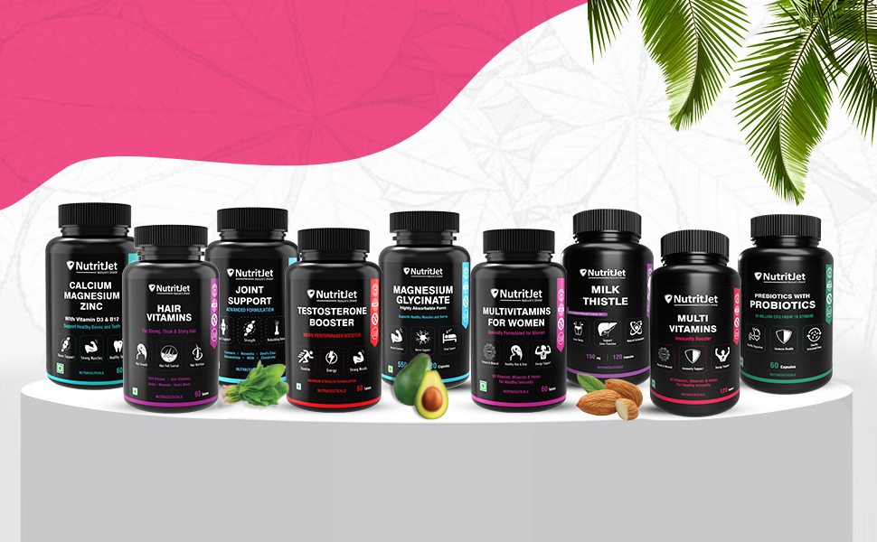 NutritJet Multivitamin For Men & Women - 120 Veg Tablets With 43 Essential Vitamins, Minerals and Herbs For Overall Health, Enhances Energy & Immunity