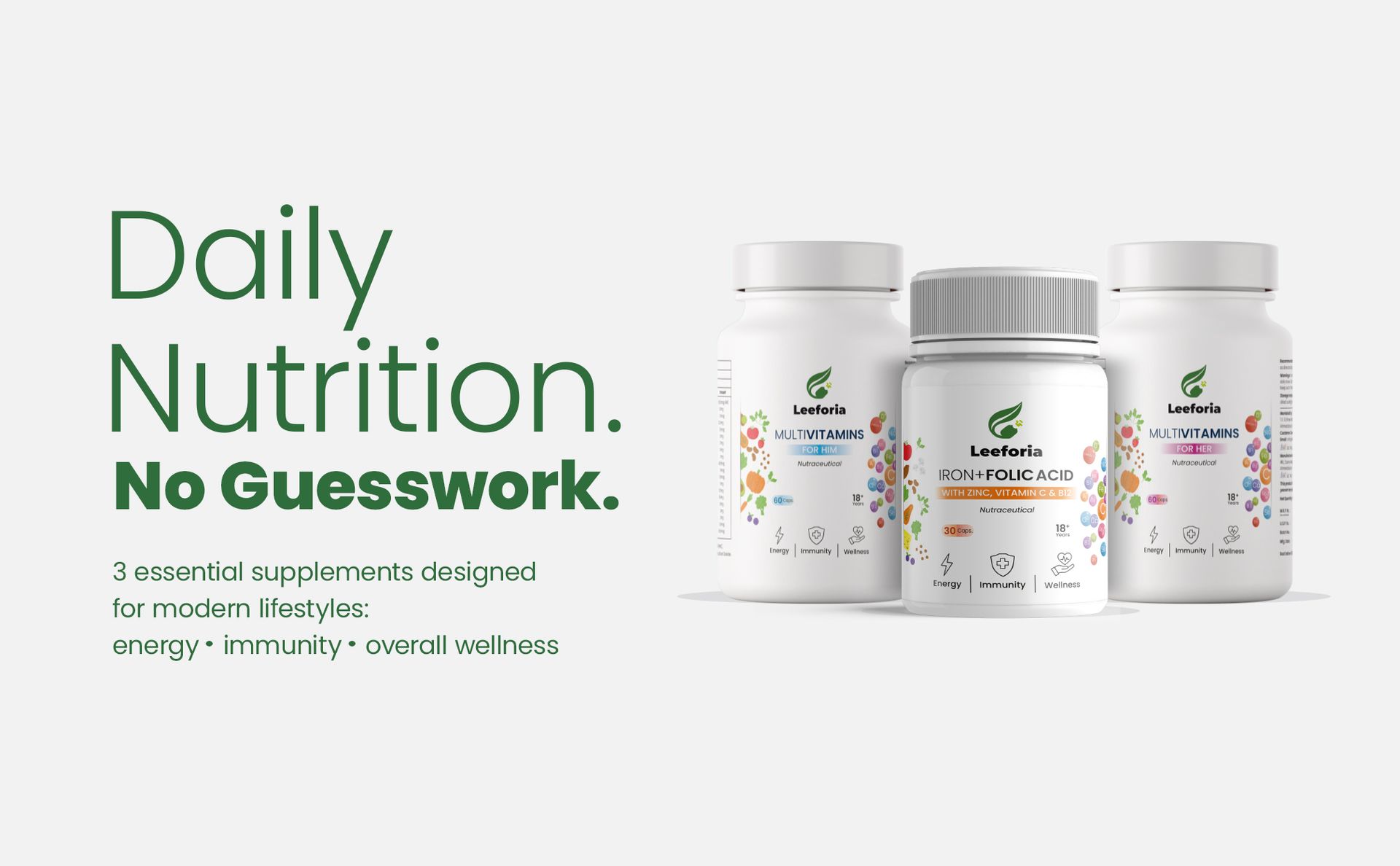 Multivitamin for Her | 100% Plant, Non-Synthetic | With Biotin, Zinc, Vitamin C, D3 for Immunity, Hair, Skin, Bones & Overall Wellness | 30 Capsules
