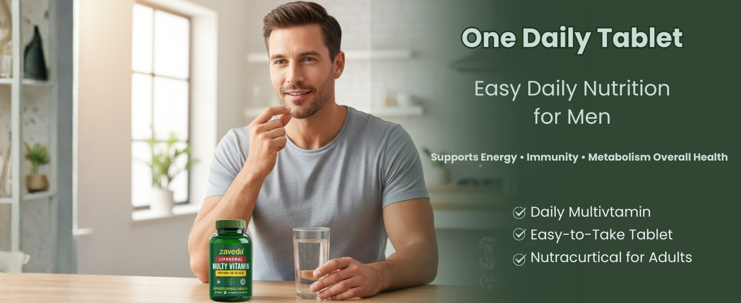 Liposomal Multivitamin Tablets for Men 18-50 Age, 60 Nos. Veg