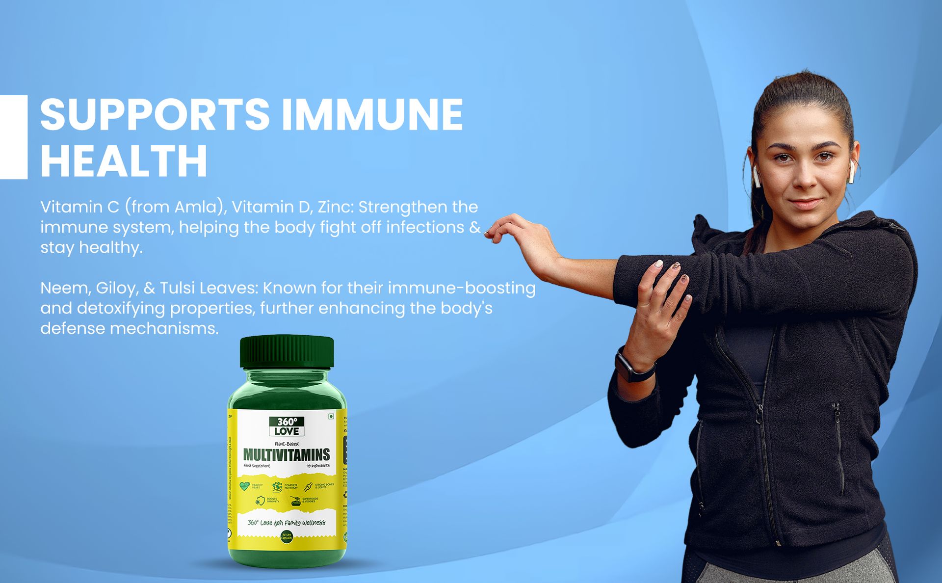 Plant-Based Multivitamins | 60 Veg Capsules | With 49 Natural Ingredients, Vitamin D, C, Magnesium & Zinc | Daily Wellness Supplement for Men & Women | Vegan, No Artificial Additives