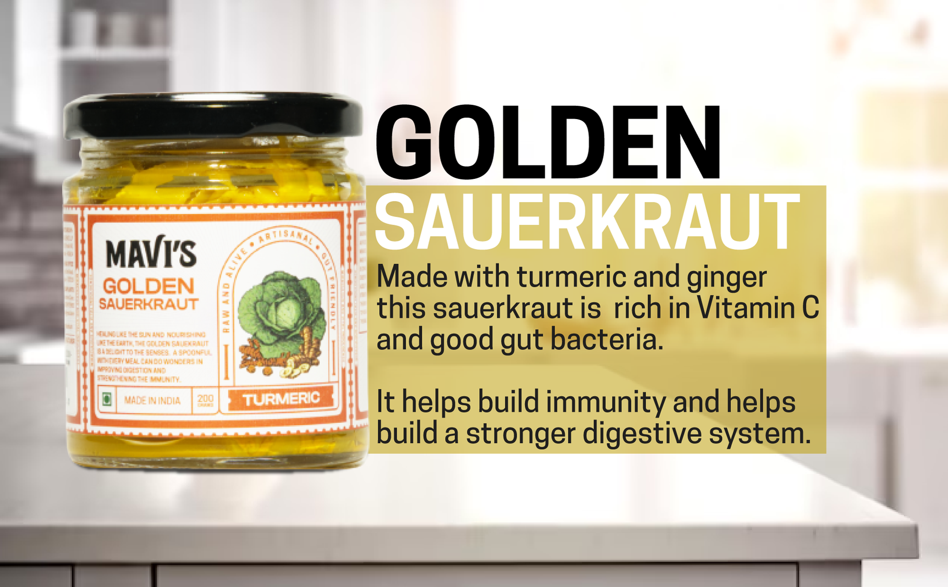 MAVI's Sauerkraut | Original Sauerkraut and Beetroot Carrot Kraut | Combo Pack of 2 | 200g each | No Preservatives | Organic and Vegan | No Artificial Flavour or Colour