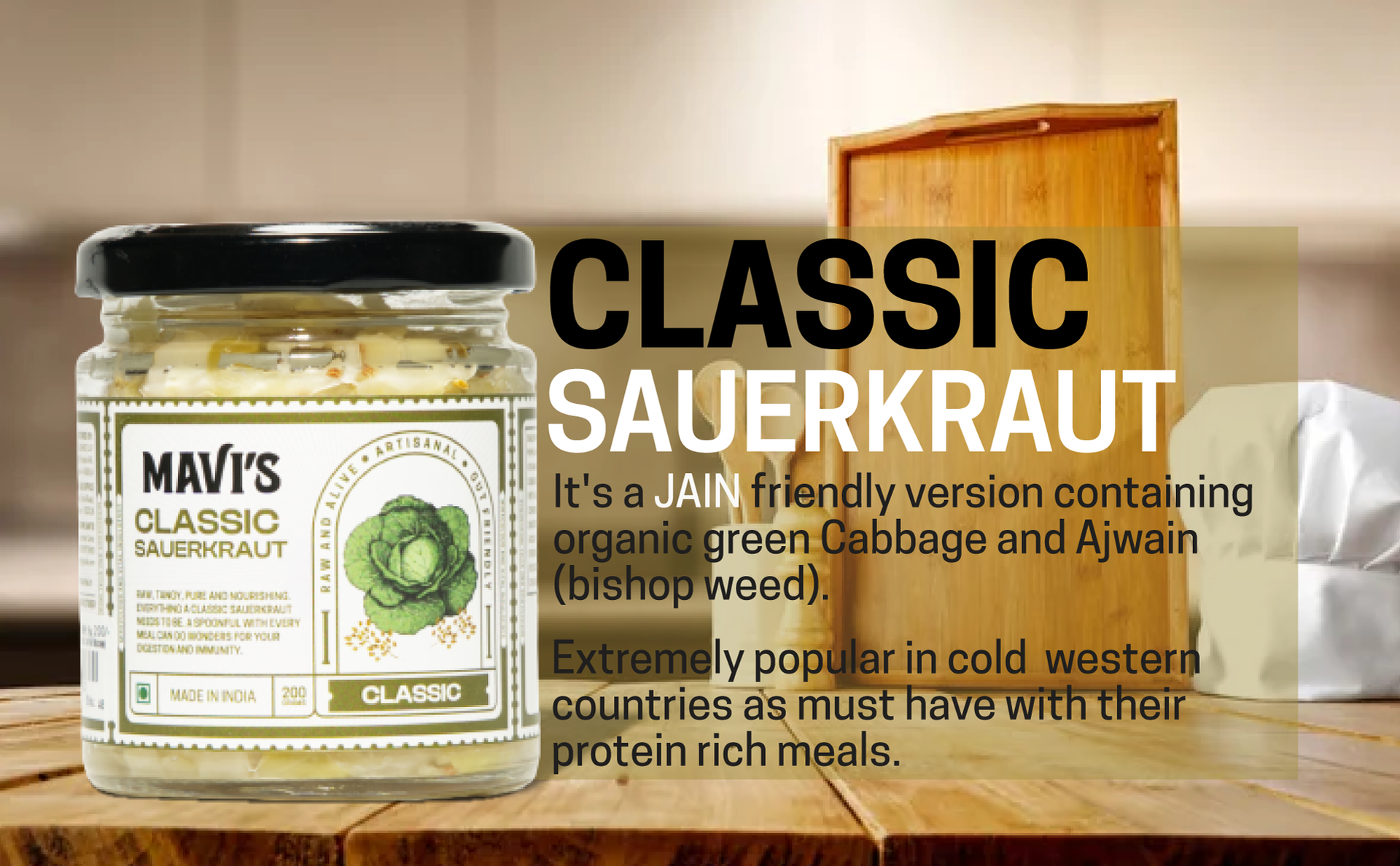 MAVI's Sauerkraut | Original Sauerkraut and Beetroot Carrot Kraut | Combo Pack of 2 | 500g each | No Preservatives | Organic and Vegan | No Artificial Flavour or Colour
