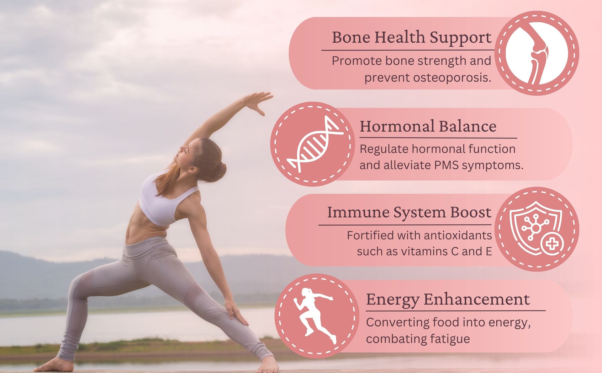 Multivitamins for Women with Ginseng Extract for Daily Immunity, Strong Bones, and Enhances Energy Level - 30 Tablets