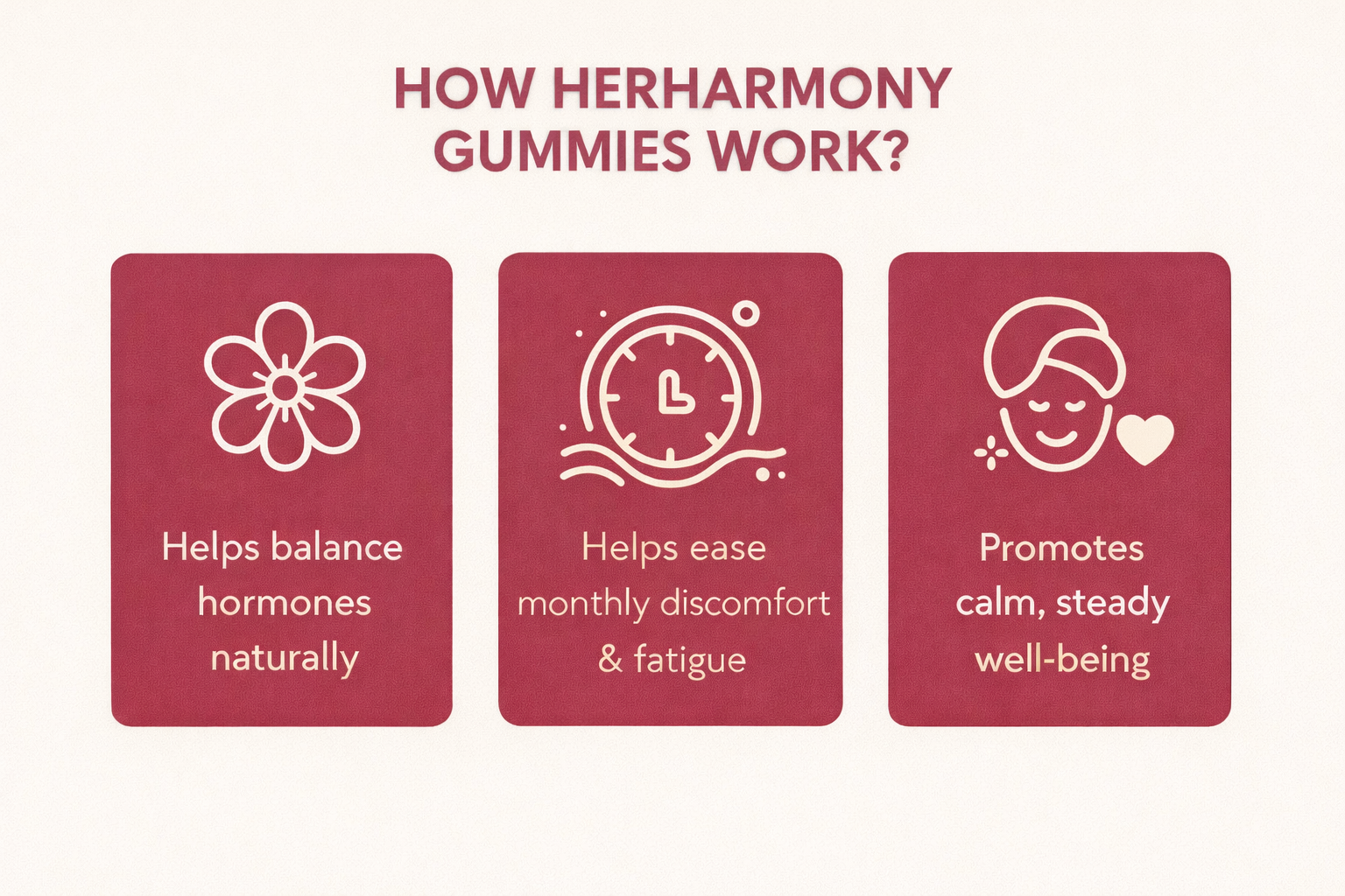 HerHarmony Women's Wellness Gummies | Ashoka Bark, Lodhra, Shatavari, Brahmi & Chasteberry Extract | Lychee Flavour | No Added Sugar | Herbal Women's Health Support | 30 Gummies