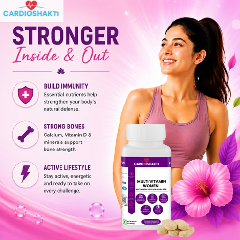 Cardio Shakti Daily Women Nutrition Formula | Multivitamin & Mineral Supplement