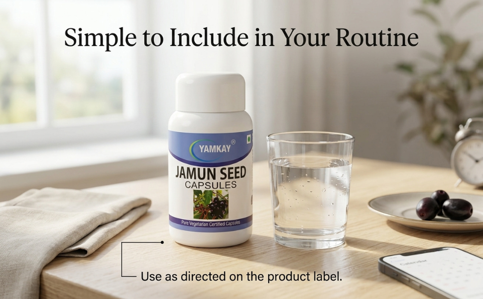 Jamun Seeds Capsule, 500mg 100 Nos