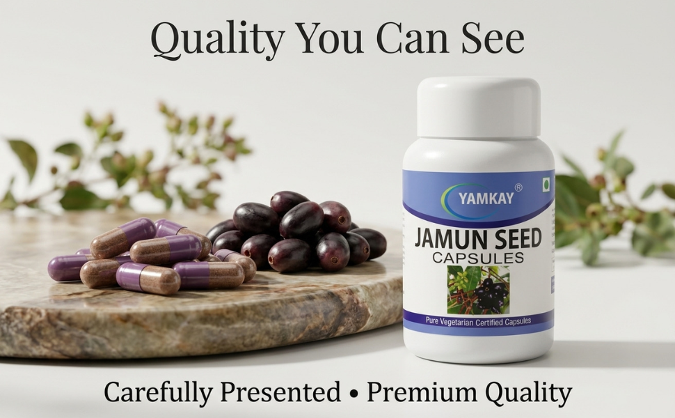 Jamun Seeds Capsule, 500mg 100 Nos