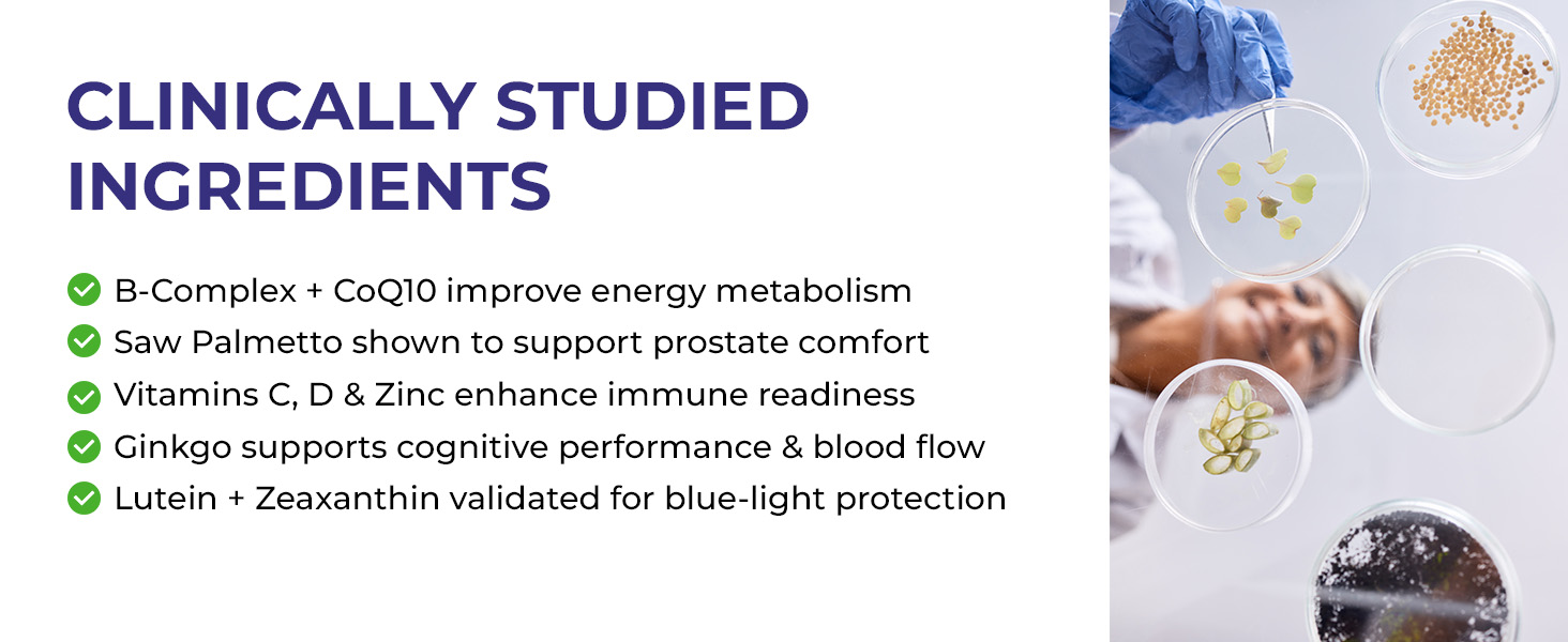 Men’s Vitality Plus Tablets | Multivitamin with 40 Nutrients & Superfoods | Daily Nutrition Support for Men | 60 Tablets