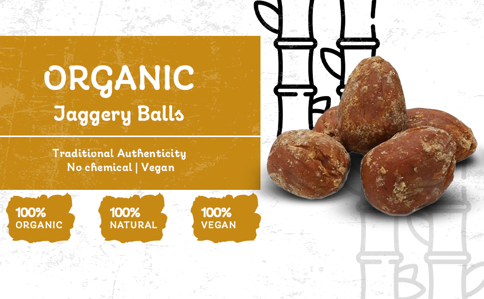 Jaggery Balls / மண்டை வெல்லம் 400g by Amirtham Organic Foods