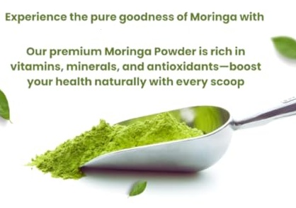 Henly Moringa Powder Superfood, Helps Naturally Boost Energy Levels, Improves Stamina & Vitality, Rich In Vitamins & Minerals 200G