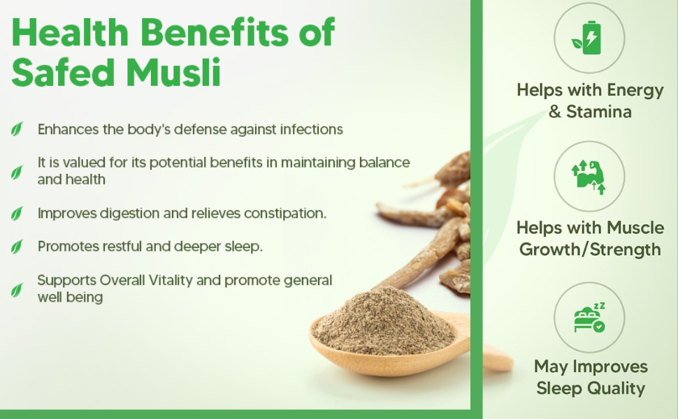 Ayurvedic Life Safed Musli Powder - 1 Kg (Pack Of 5)