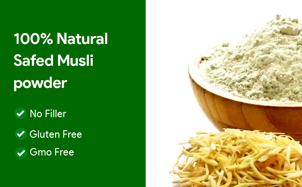 Ayurvedic Life Safed Musli Powder - 1 Kg (Pack Of 5)