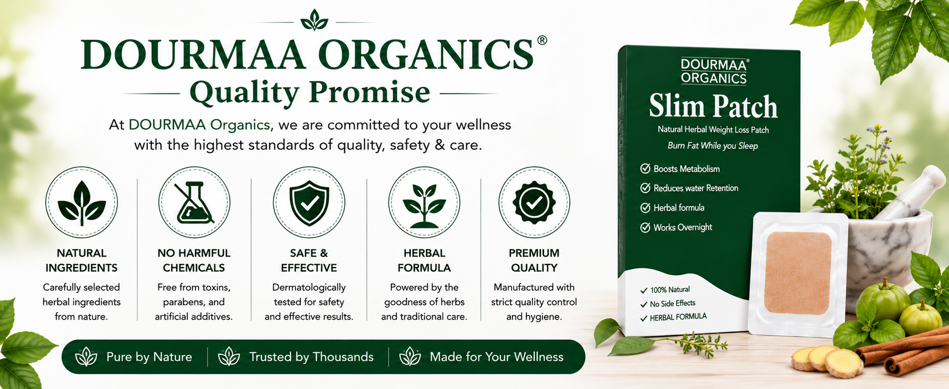 Natural Herbal Slim Patch, 10-Patches