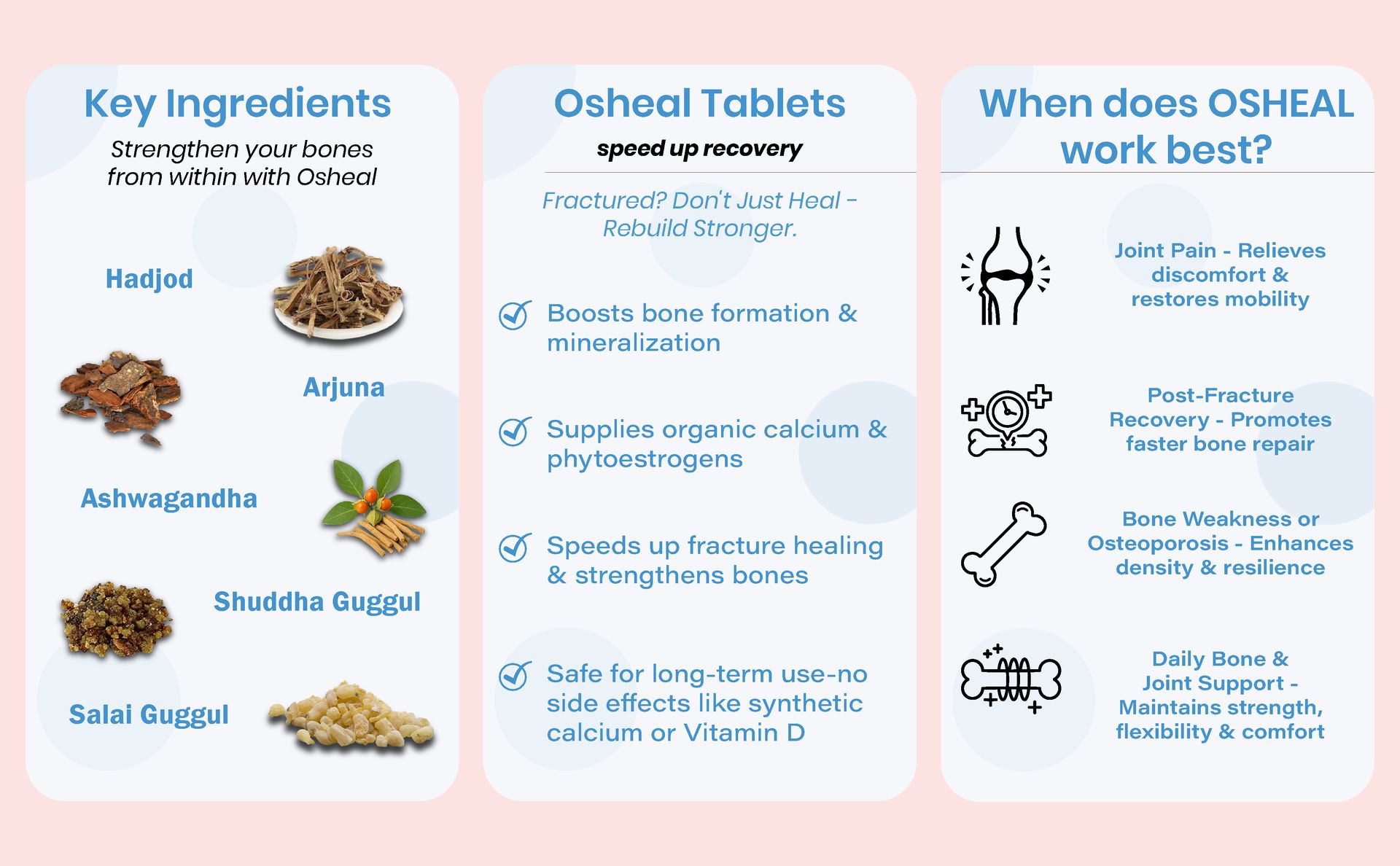 OSHEAL TABLETS | Vegetarian Alternative to Calcium | 60 Tablets
