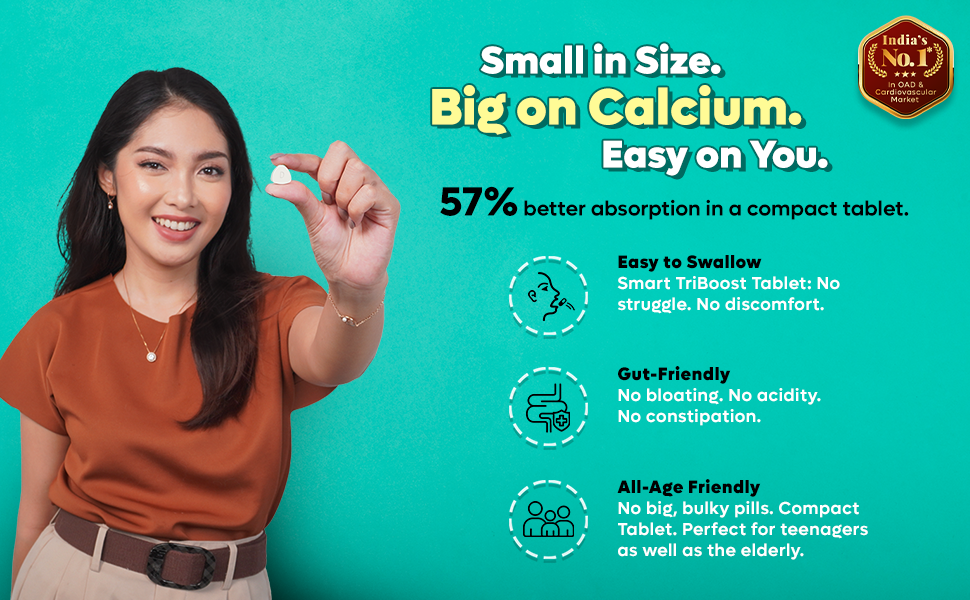 Diataal Calcium supplement for Men & Women | 57% Better Absorption | AAA Cal 500mg + D3 (400 IU) |Calci and Vitamin D3 Tablets | Strong bones & Joint Health|30 Tablets