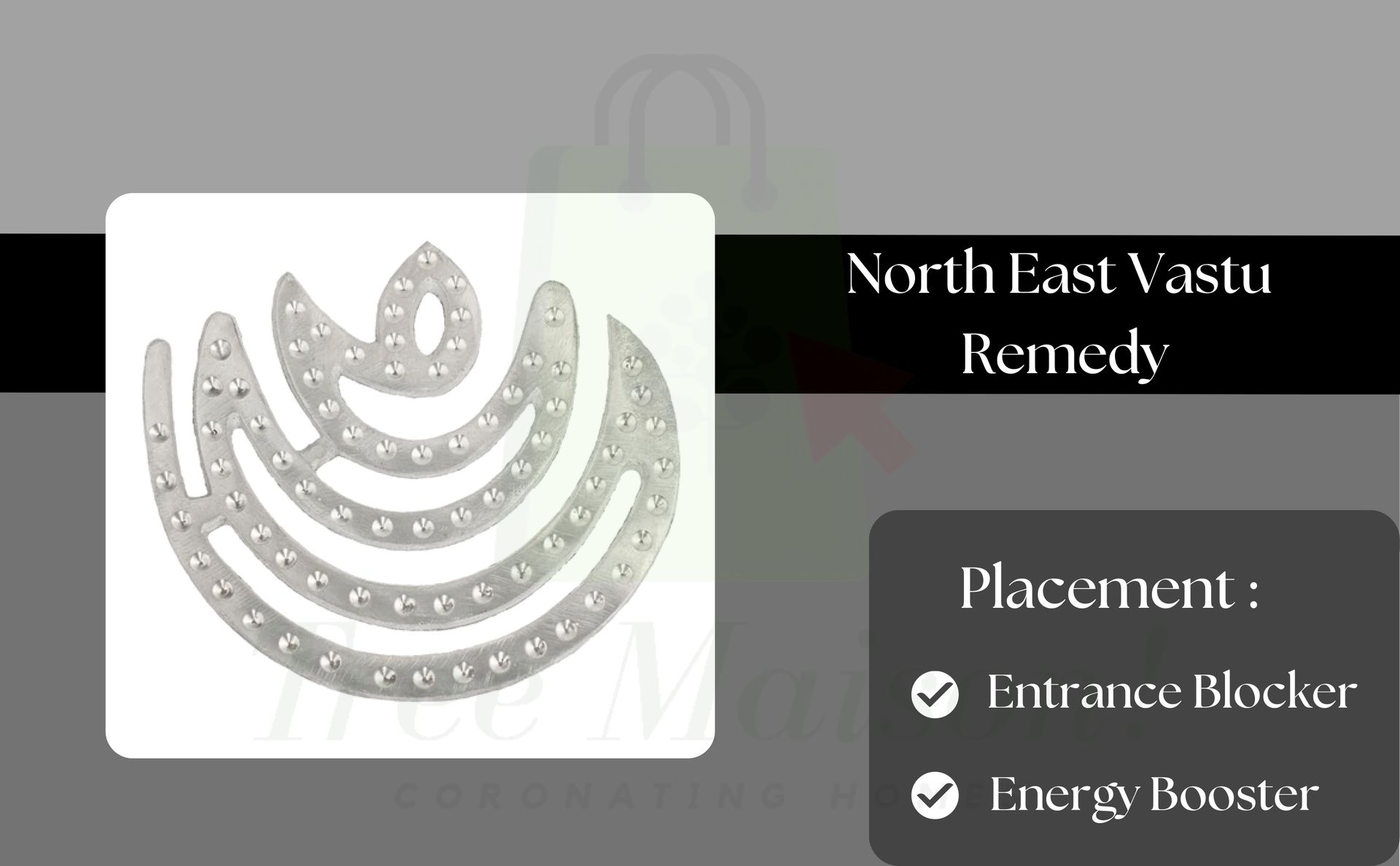 Zinc Chand Helix | 4 Inch | Energy Booster Vastu Remedy| Vastu Helix Remedy for Zone Correction |Zonal Placement - NE | Pack of 1