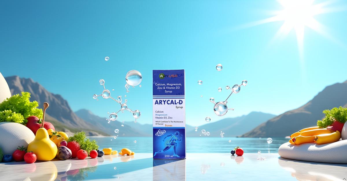 ARYCAL-D Calcium, Magnesium, Zinc & Vitamin D3 Syrup, 200ml