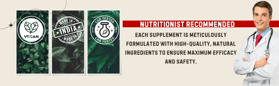 Vaastavik Magnesium Glycinate Supplement 120 Veg Capsules