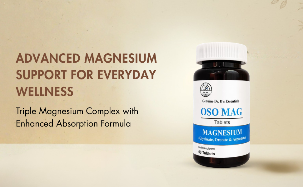 OSO MAG Magnesium Supplement | Triple Magnesium Complex | 60 Tablets