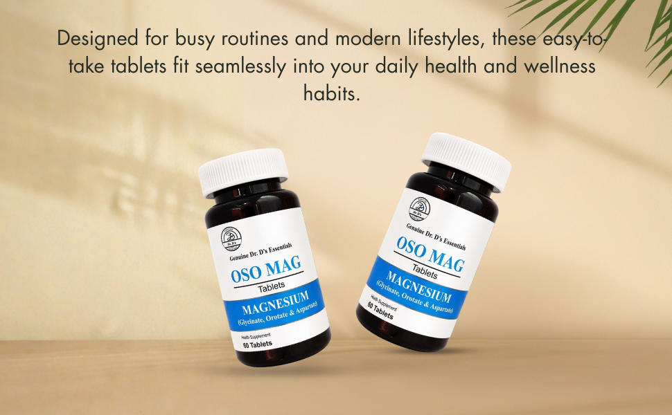 OSO MAG Magnesium Supplement | Triple Magnesium Complex | 60 Tablets
