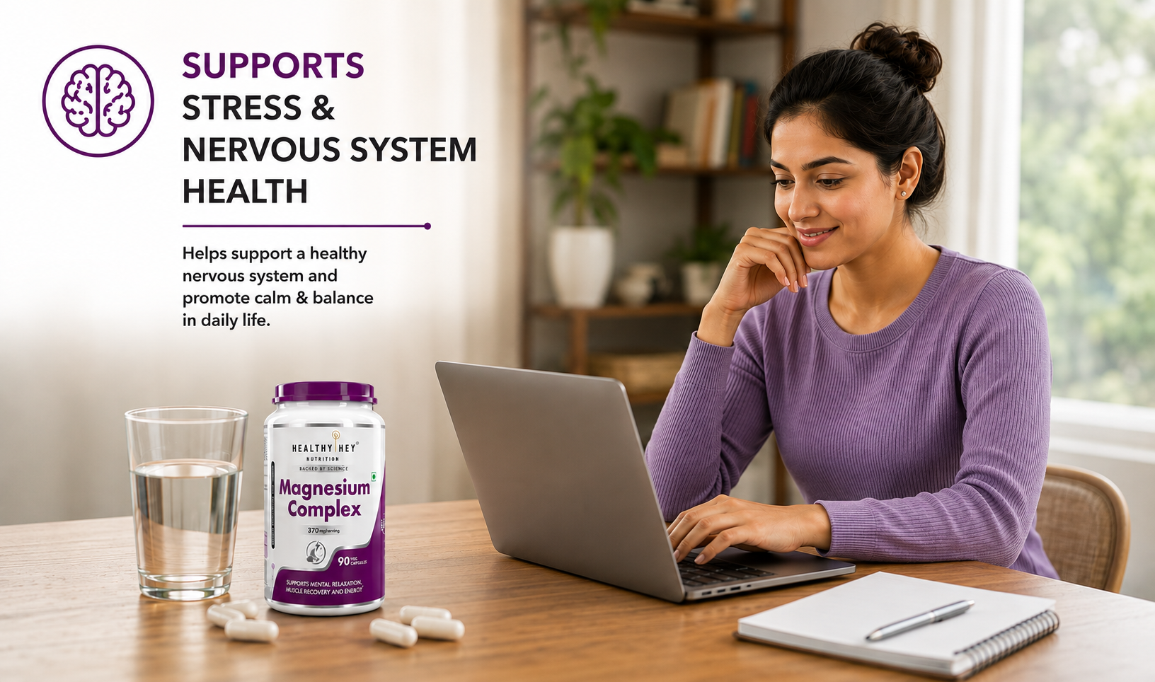 HealthyHey Nutrition Magnesium Complex - 370 mg/serving - 90 Veg Capsules