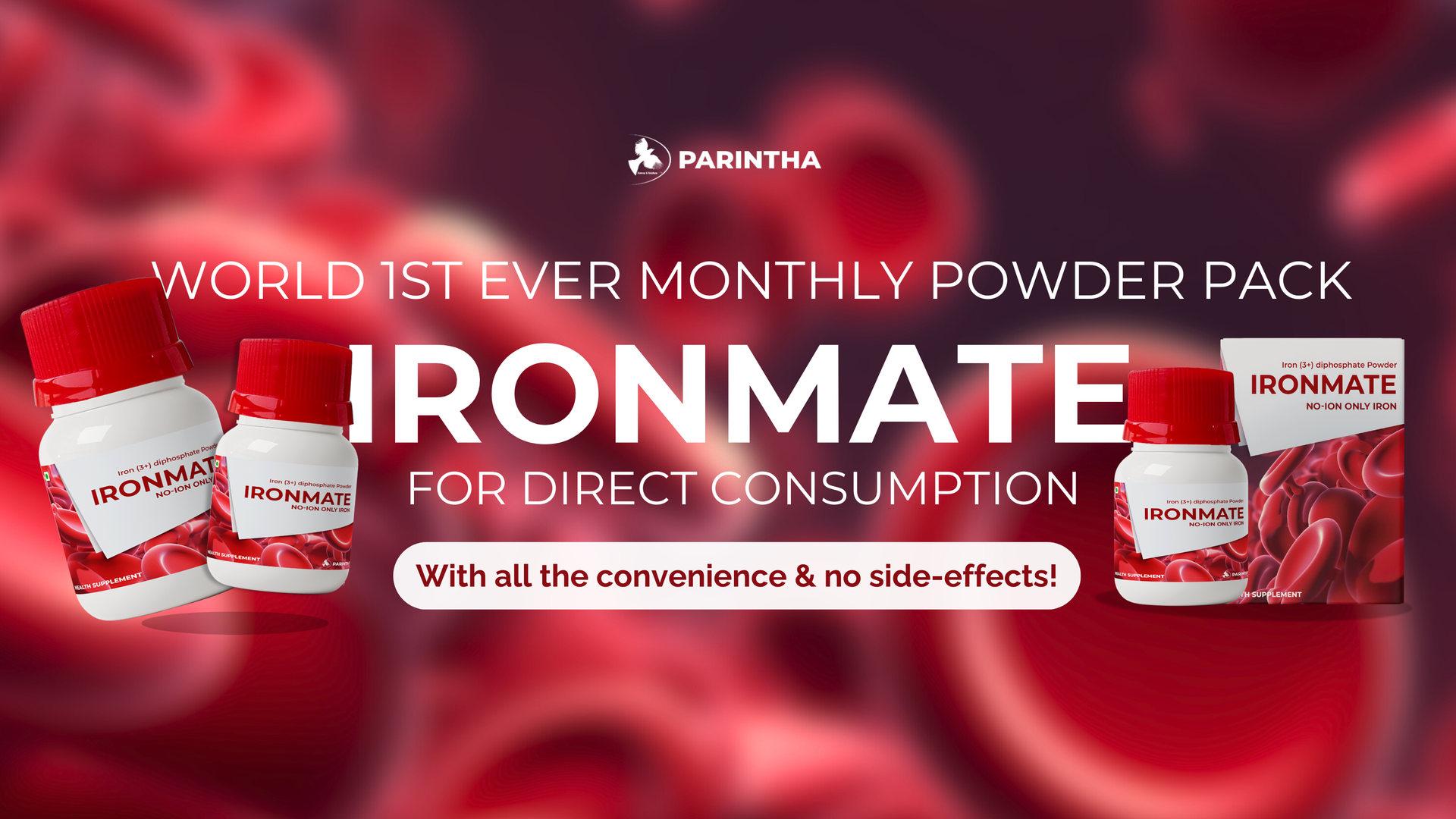 Full Course Pack – Patent Filed Clinically Proven Iron | Waterless Powder Formula | Consume Directly or Blend with Food & Beverages | Safe & No Side-effects
