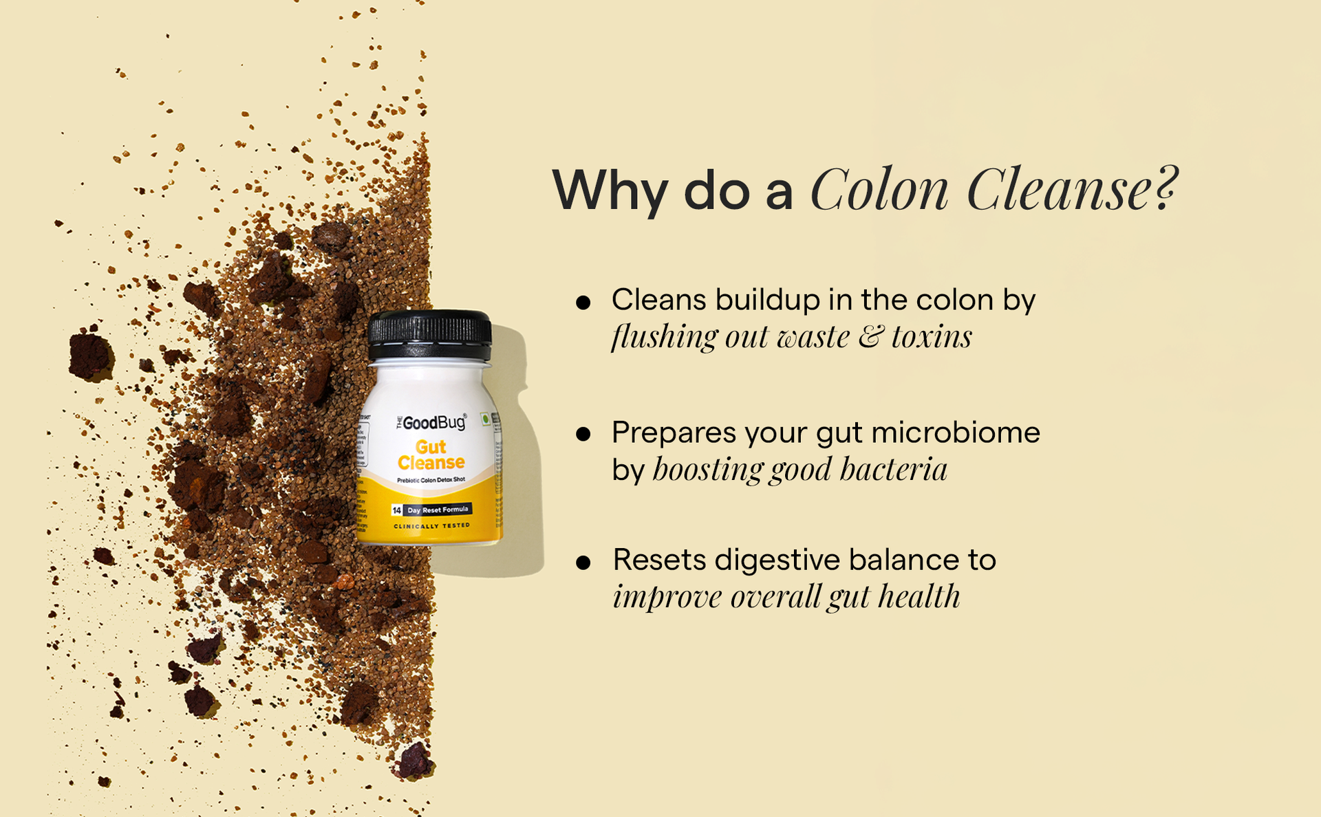 The Good Bug Gut Cleanse - 14 Prebiotic Colon Detox Shots | Improves Probiotic Activity, Gut Health & Digestion | Tackles Bloating, Gas & Constipation