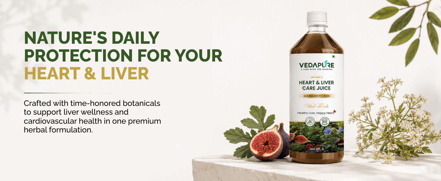 VEDAPURE Heart & Liver Care Juice 1000ml Pack of 3