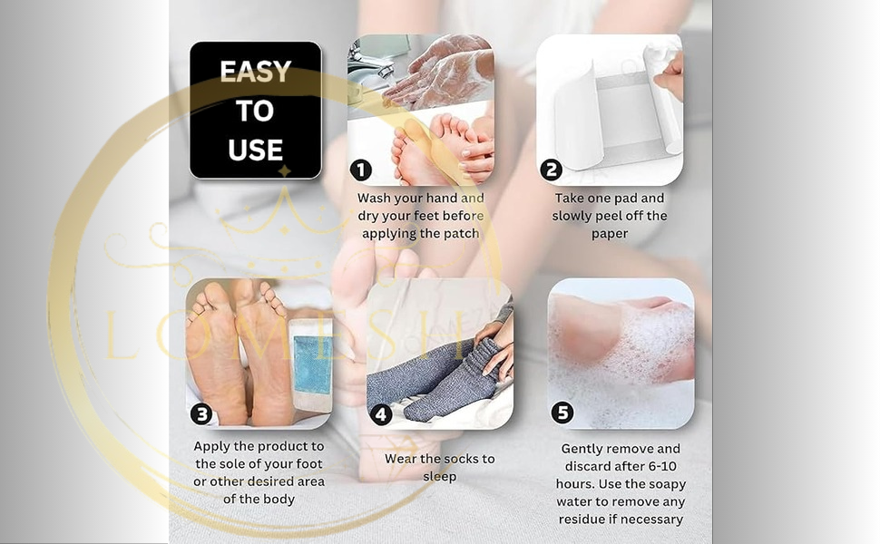 Detox Foot Patches Pain Free Foot Pads for Stress Relief Sleep Remove Cleansing Detox Foot Patches Kit Natural ingredients Toxins Ginger Foot Detox Pads