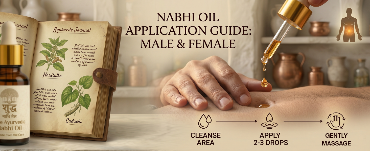 Nabhi oil | Belly Button Oil Drops with Ayurvedic Formulation | Nabhi Chikitsa | For Healthy Digestion, Bloating Relief, Deep Sleep, Relaxation, Acidity & Gut Cleanse Nadi Navel Therapy | 30ml