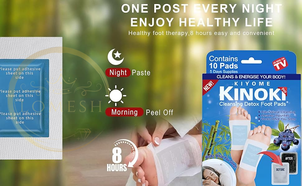 Detox Foot Patches for Remove Toxins,10 Pads Blueberry Deep Cleansing Foot Pad for Weight loss & Detoxification, Relieve Fatigue, Pain & Stress Relief Sleep feet Patch for Men & Women