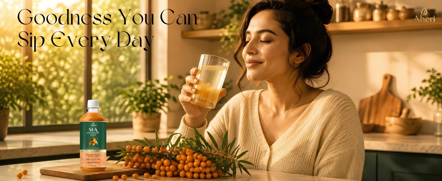 Sea Buckthorn Juice 500ml (Pack of 2) | No Added Sugar or Colour