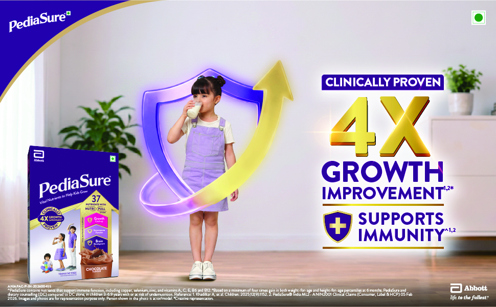 Pediasure Nutritional Drink Powder 1.9 kg, Chocolate, Scientifically Designed Nutrition for Supporting Kids Growth