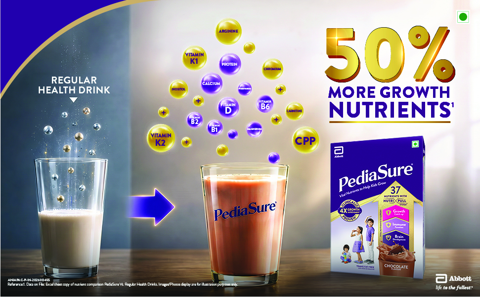 Pediasure Nutritional Drink Powder 1.9 kg, Chocolate, Scientifically Designed Nutrition for Supporting Kids Growth