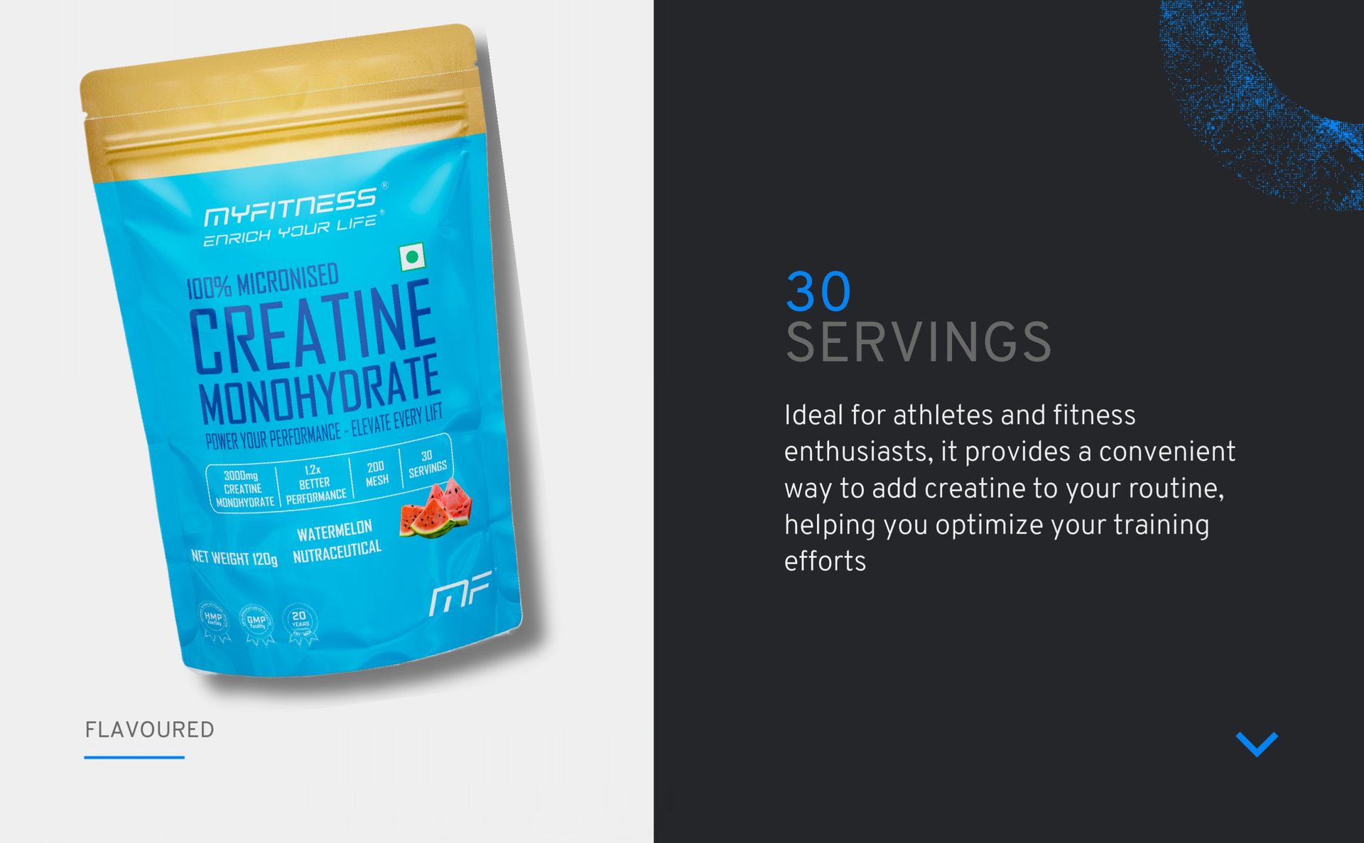 Myfitness Creatine Powder Monohydrate 100% Micronized | 30 Servings | Flavoured | 120g | Creatine Powder With Added Electrolytes (120g (Pack Of 1), Blue Raspberry)