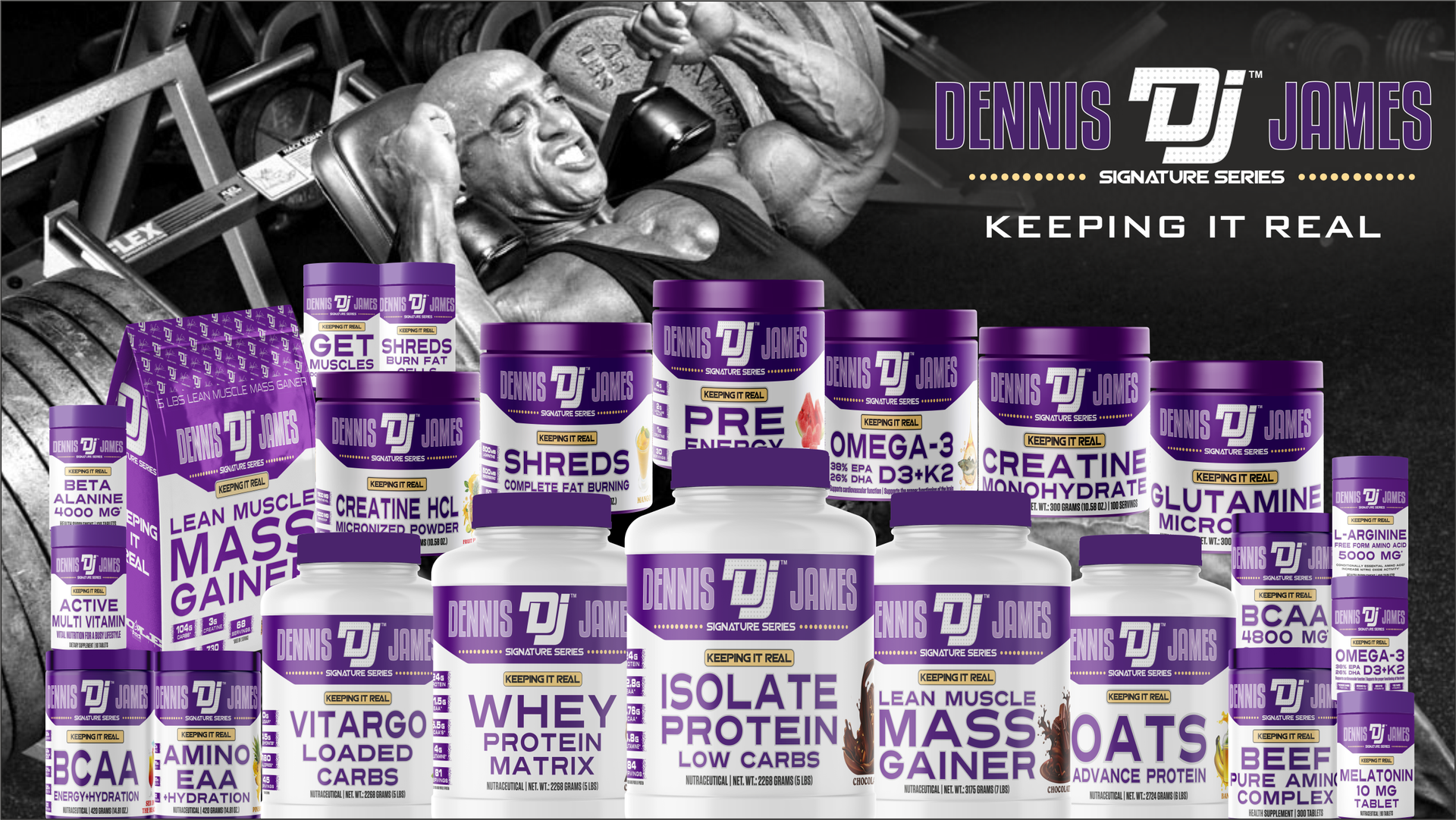 Dennis James Signature Series Creatine Monohydrate | 100 Servings, 300g | Premium Muscle Power & Endurance Supplement