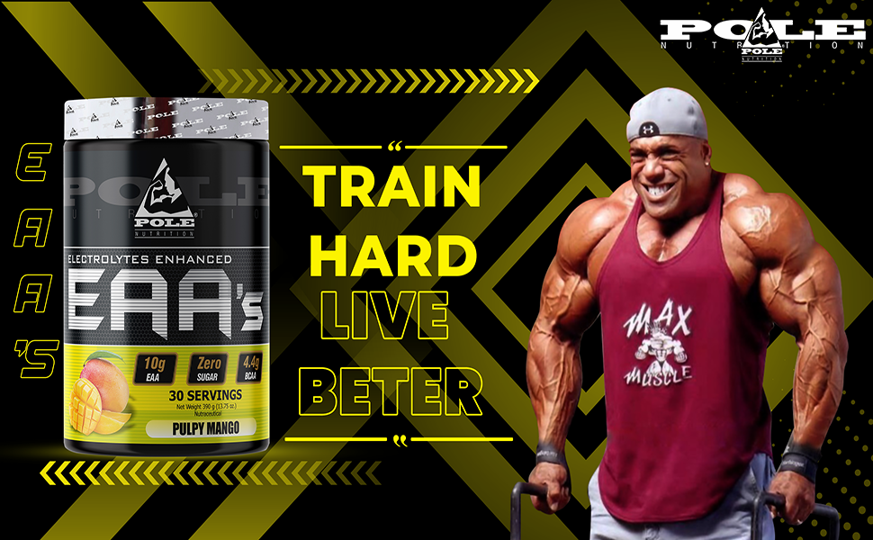 Pole Nutrition EAA Electrolytes - Enhanced, Zero Sugar, Natural Lime Flavour | 390g, 30 Servings | Premium Amino Acid & Hydration Formula