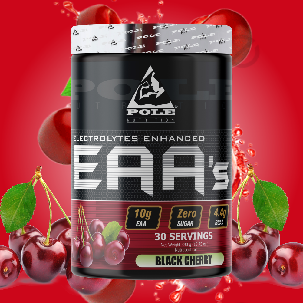 Pole Nutrition EAA Electrolytes - Enhanced, Zero Sugar, Natural Lime Flavour | 390g, 30 Servings | Premium Amino Acid & Hydration Formula