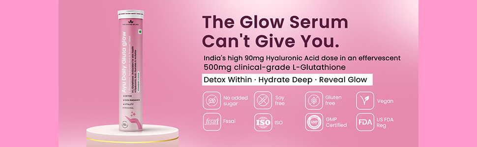 AYU Gluta Glow - Hormonal Acne & PCOS Skin Care Effervescent Tablets (15s)