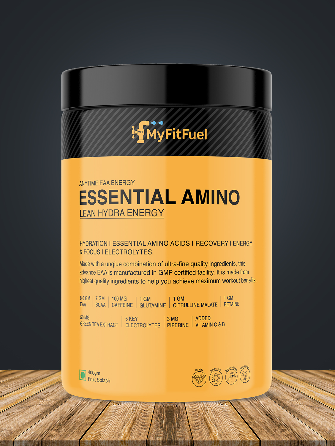 MyFitFuel Essential Amino Acid BCAA (400 gm) Lime Lemon