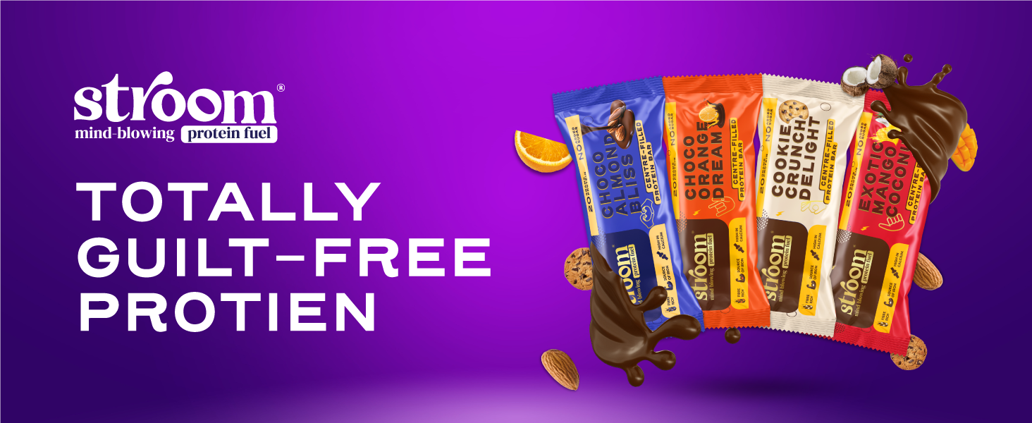 STROOM Protein Bar Pack | Choco Orange Dream | 20g Protein Bar | 5 Bars