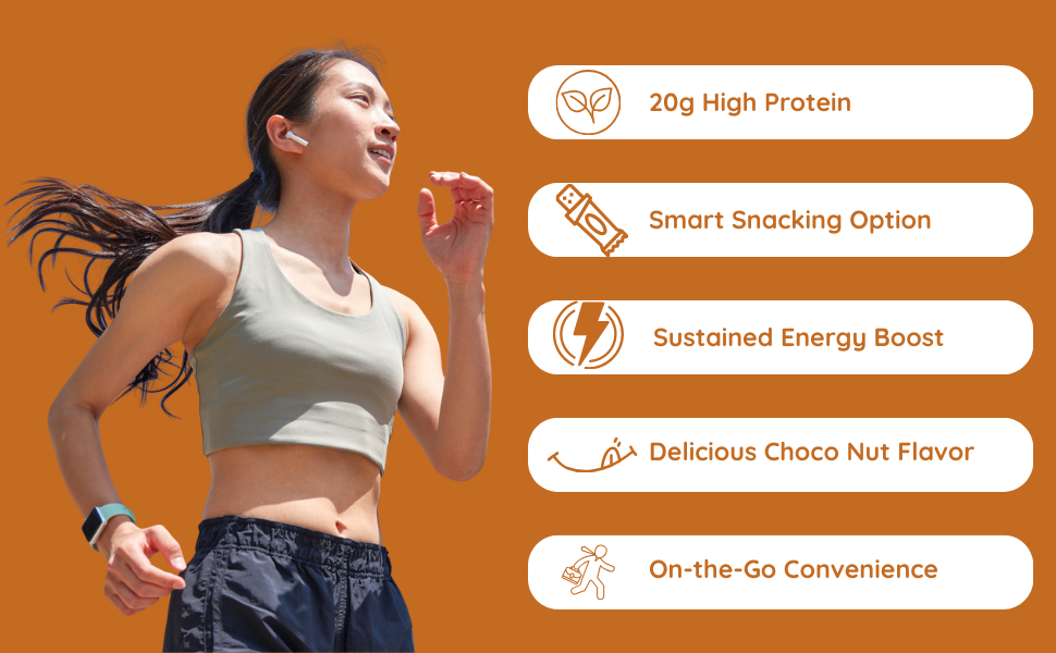 Ayurvedant Choco Nuts Protein Bar, 20g Protein, No Added Sugar, 60g x 6 Pack|From The House Of Baidyanath