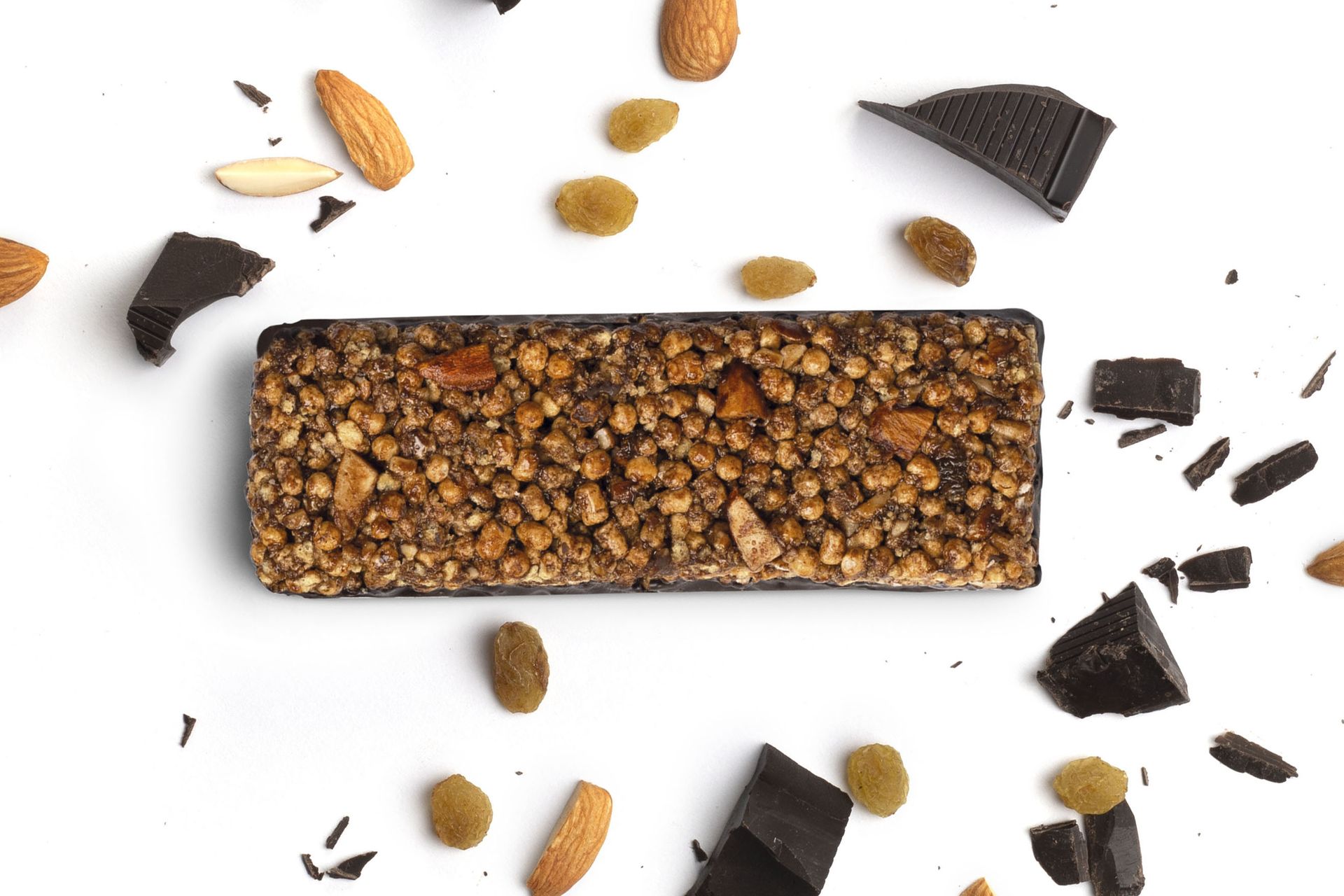 CaliBar 10g Protein Bar - Choco Blueberry Crispy Bar (Pack of 6) Low In Sugar, Real Blueberry Bits, Gluten-Free, 4g Fiber, No Preservatives, No Palm oil, Delicious Taste (40g x 6 Bars)