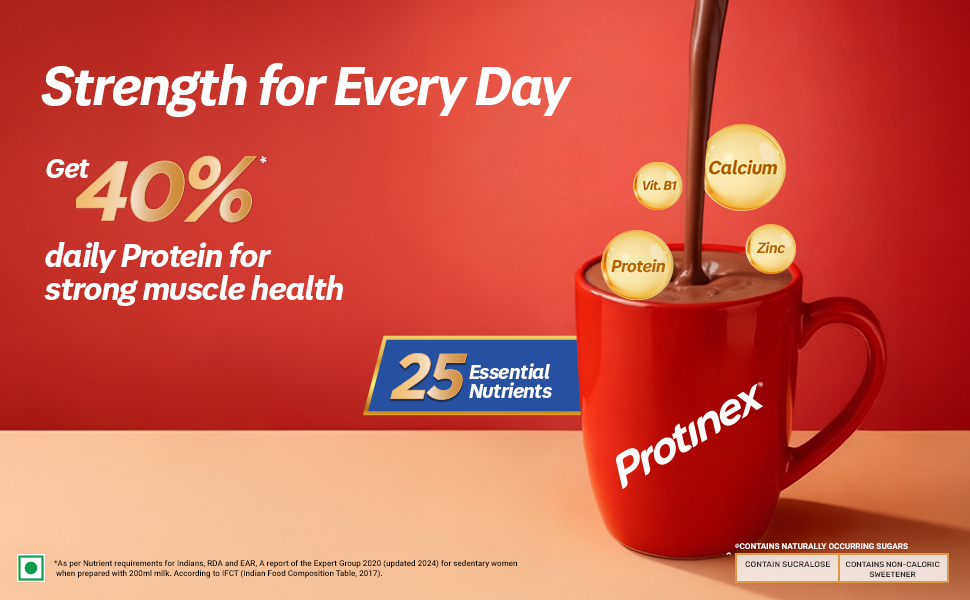 Protinex Health And Nutritional Drink Mix For Adults with High protein & Health And Nutritional Drink Mix For Adults with High protein & 10 Immuno Nutrients, Tasty Chocolate, 250g