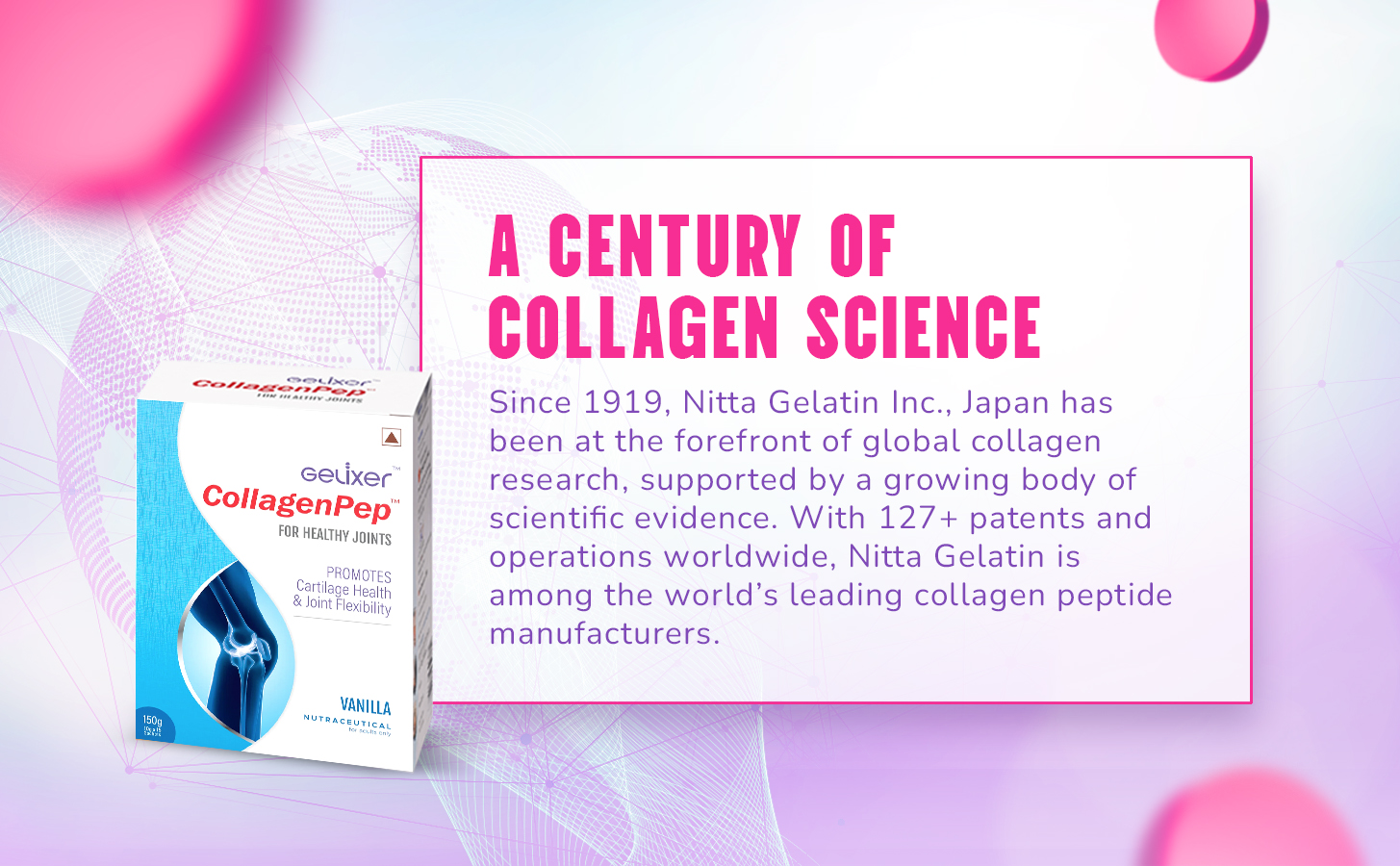CollagenPep (Vanilla Flavour) Collagen Powder 150g, Premium Proven Japanese Bovine Collagen Peptides for Knee Pain Due to Osteoarthritis, Healthy Joint Wellness (Pack of 15 x 10g Sachets)