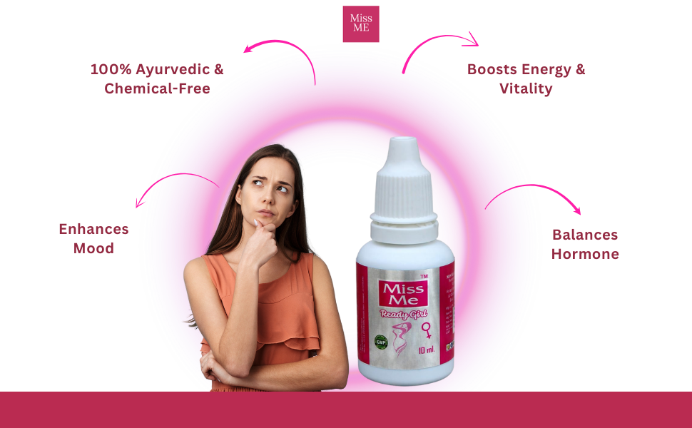 MISS ME AYURVEDIC READYGIRL DROP FOR FEMALE 10 ML COLOUR AND FLAVOUR LESS | READYMEN AYRVEDIC SHOT FOR MALE PAAN FLAVOUR 60 ML COMBO
