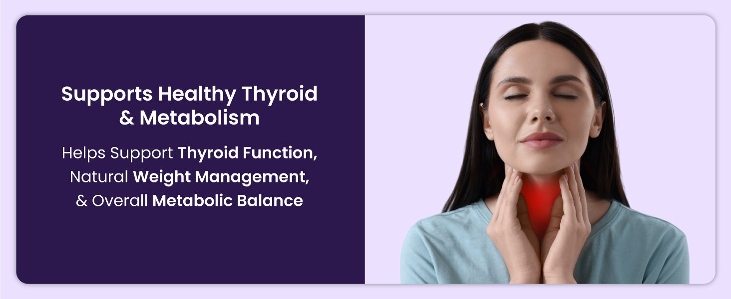 ZEROHARM Narie Thyroid Supplement | With Ashwagandha, Guggul & Kachnar for Women | Supports Energy, Metabolism, Mood, Thyroid Health (TSH, T3, T4 Levels) & Weight Management | 120 Nano Tablets
