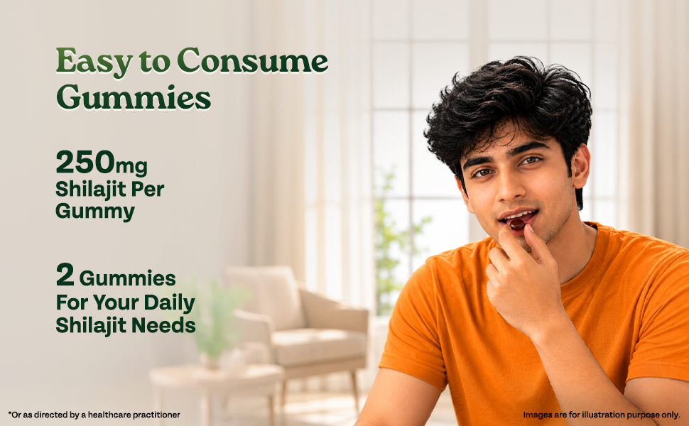 A TATA PRODUCT - Organic India Shilajit Gummies, 60 Units, Pure Shilajit with 75% Fulvic Acid, Raw Mango Flavour, Boosts Strength, Stamina C Vitality, Ayurvedic Wellness Gummies
