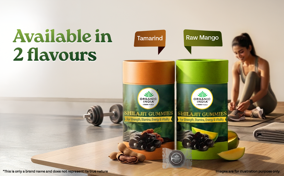 A TATA PRODUCT - Organic India Shilajit Gummies, 60 Units, Pure Shilajit with 75% Fulvic Acid, Raw Mango Flavour, Boosts Strength, Stamina C Vitality, Ayurvedic Wellness Gummies