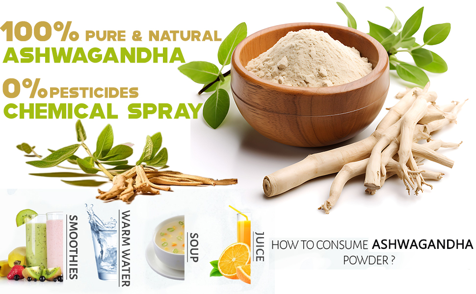 Ashwagandha Churna Powder 500 grams, Made with 100% Natural Ashwagandha Root, Withania Somnifera, Indian Ginseng For Stress Relief, Overall wellness support
